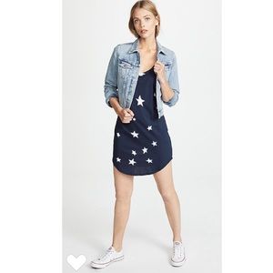 PAM AND GELA Navy Star Print Tank Dress